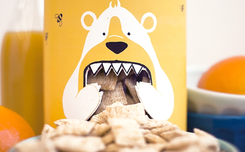 谷物早餐創意包裝設計！雨時糧農產品版畫包裝設計