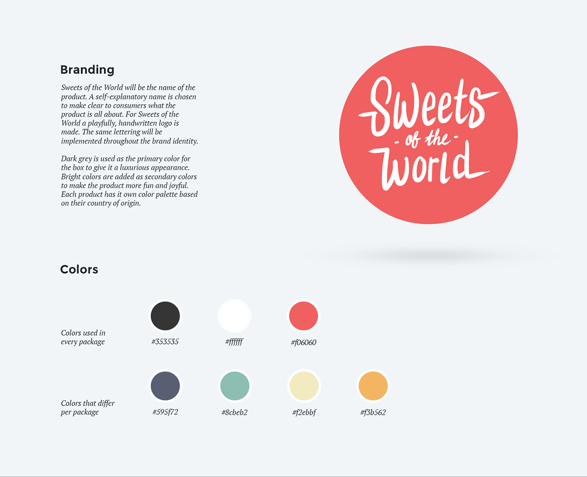 手工甜品品牌介紹、包裝標(biāo)準色