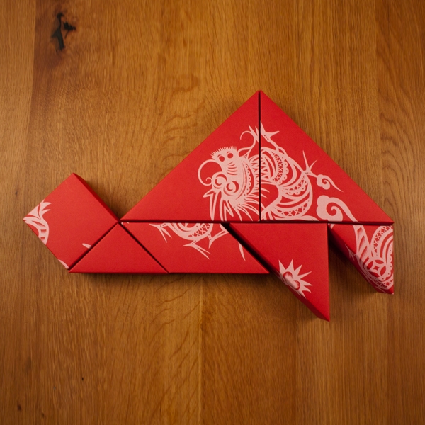 春節禮品盒包裝設計，新年七巧板的妙用
