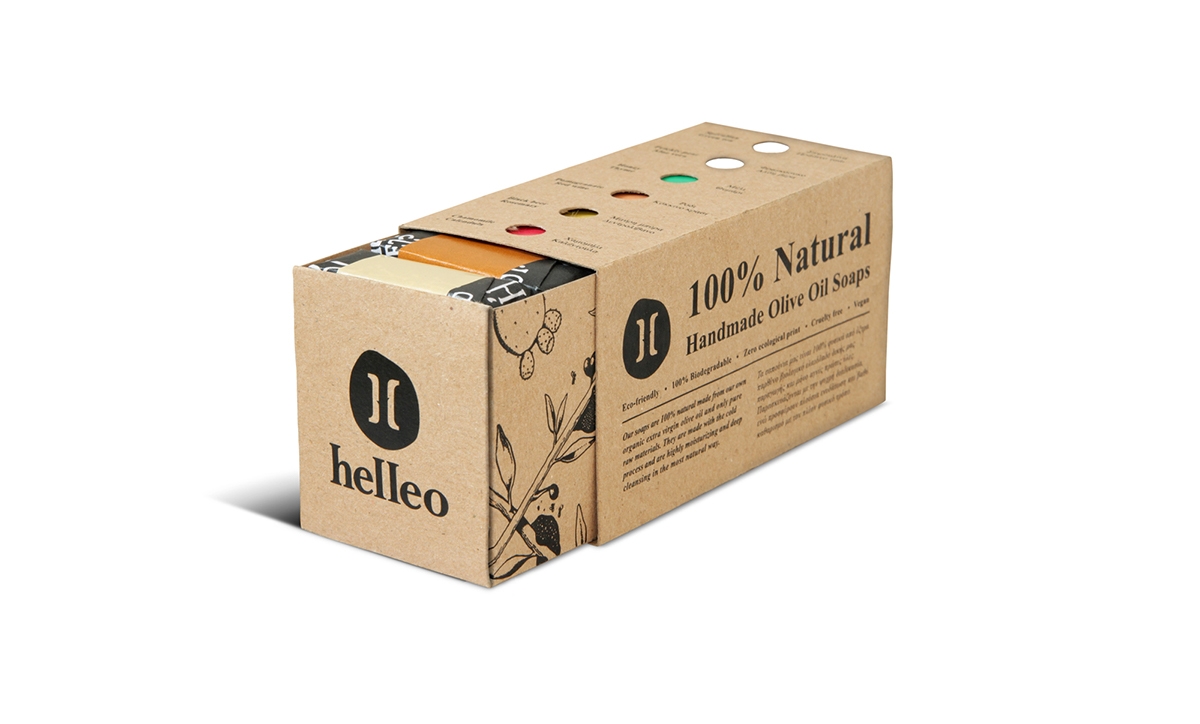 Helleo天然肥皂系列品牌包裝設(shè)計，六個肥皂，六個故事