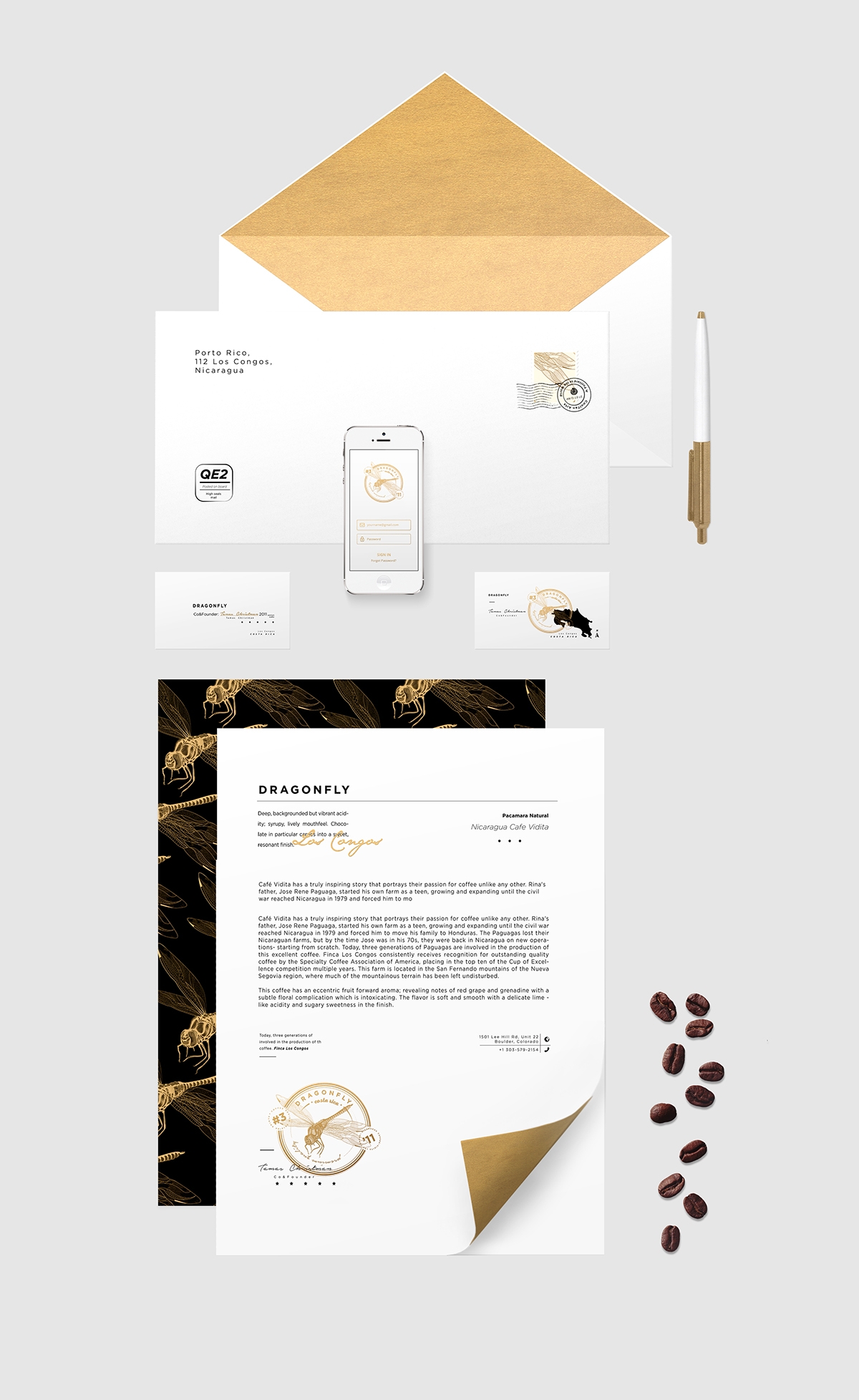 大自然的奇跡，蜻蜓主題的咖啡品牌包裝設計