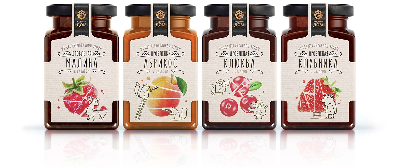 活潑的果醬，漿果包裝設(shè)計