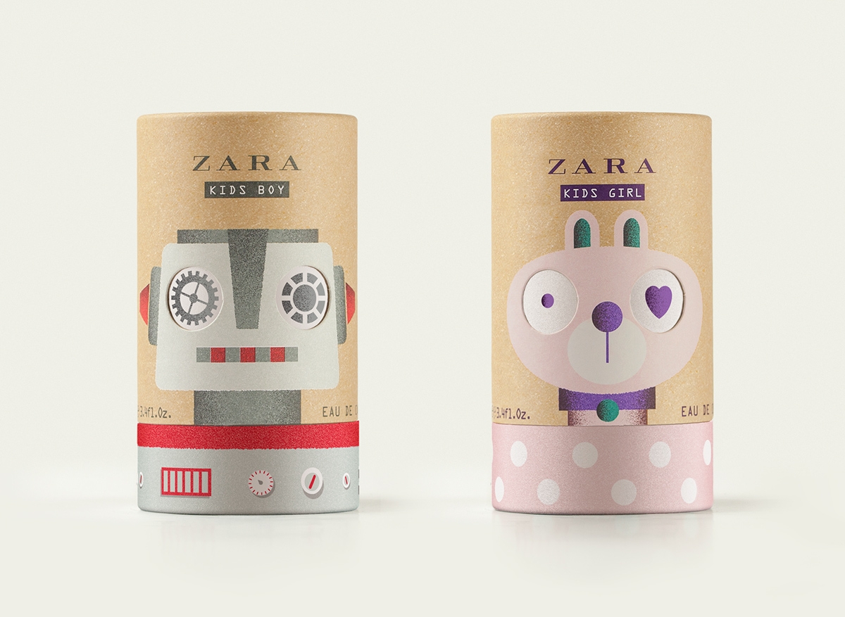 ZARA KIDS，用于嬰兒的香水包裝設(shè)計(jì)